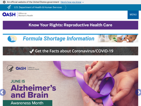 'womenshealth.gov' screenshot