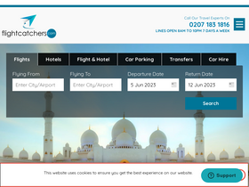 'flightcatchers.com' screenshot