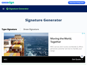 'signature-generator.com' screenshot