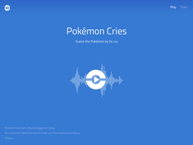 'pokemoncries.com' screenshot