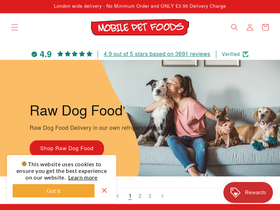 Mobile Pet Foods homepage screenshot