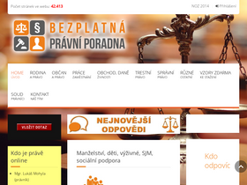 'bezplatnapravniporadna.cz' screenshot