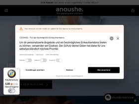 anoushe.com homepage screenshot