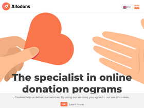 'allodons.fr' screenshot