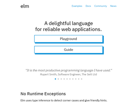 'elm-lang.org' screenshot