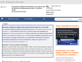 'sirene.fr' screenshot