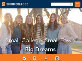 'snow.edu' screenshot