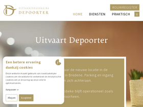 'uitvaartdepoorter.be' screenshot