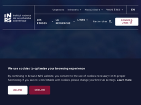 'inrs.ca' screenshot