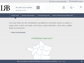 'livre-rare-book.com' screenshot