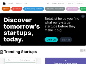 'betalist.com' screenshot