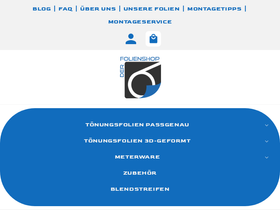 toenungsfolien-passgenau.de homepage screenshot