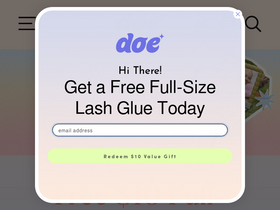 'doebeauty.com' screenshot