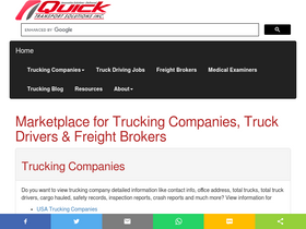 'quicktransportsolutions.com' screenshot