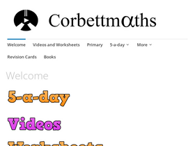'corbettmaths.com' screenshot