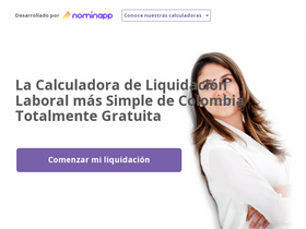 'calculadoralaboral.co' screenshot