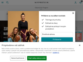 'myprotein.sk' screenshot