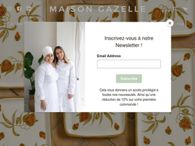 Maison Gazelle homepage screenshot