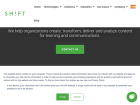 'shiftelearning.com' screenshot