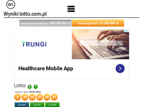 'wynikilotto.com.pl' screenshot