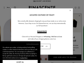 'rinascente.it' screenshot