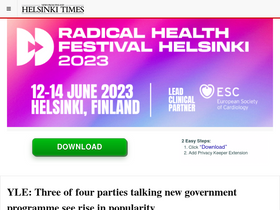 'helsinkitimes.fi' screenshot