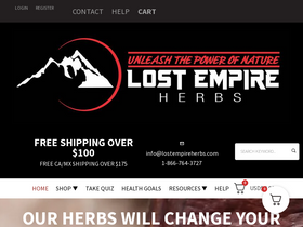 'lostempireherbs.com' screenshot