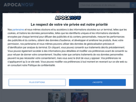 'apocanow.fr' screenshot