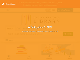 'deschuteslibrary.org' screenshot