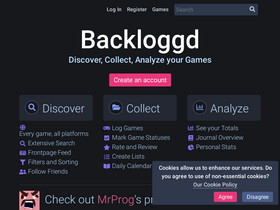 'backloggd.com' screenshot