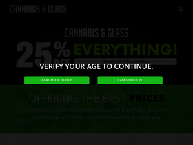 'cannabisandglass.com' screenshot