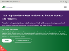'eatrightstore.org' screenshot