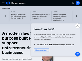 'harperjames.co.uk' screenshot