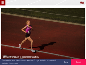 'athletics.lv' screenshot