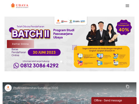 'ubaya.ac.id' screenshot