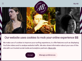 'abconcerts.be' screenshot