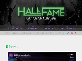 'halloffamedance.com' screenshot