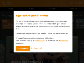 'ziggosport.nl' screenshot