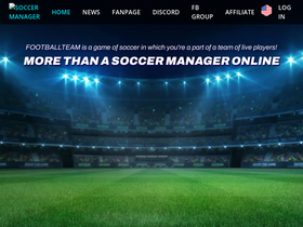 'footballteamgame.com' screenshot