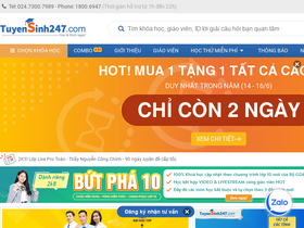 'diemthi.tuyensinh247.com' screenshot