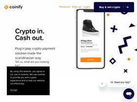 'coinify.com' screenshot