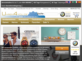 'uhren4you.de' screenshot