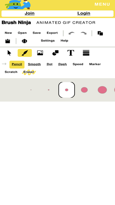 Brush Ninja, A FREE Hand-drawn Animated Gif creator.