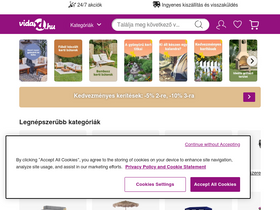 'vidaxl.hu' screenshot