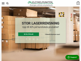 'elcykelpunkten.se' screenshot