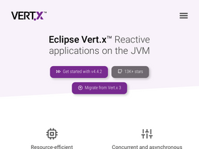 'vertx.io' screenshot