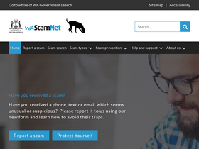 'scamnet.wa.gov.au' screenshot