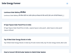 'solarenergyforever.in' screenshot