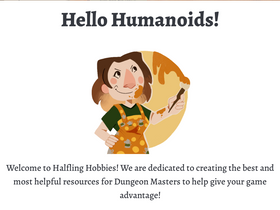 'halflinghobbies.com' screenshot