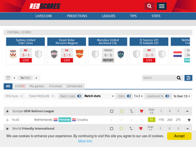 'redscores.com' screenshot